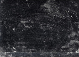 Scratched abstract background. Back to school. Aged blackboard dirty with white chalk powder. - obrazy, fototapety, plakaty
