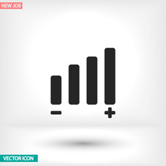 Settings music vector icon , lorem ipsum Flat design
