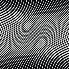 Abstract warped Diagonal Striped Background . Vector curved twisted slanting, waved lines texture