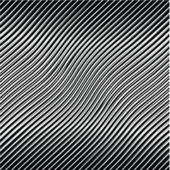 Abstract warped Diagonal Striped Background . Vector curved twisted slanting, waved lines texture