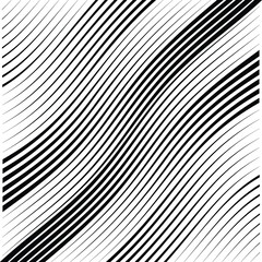 Abstract warped Diagonal Striped Background . Vector curved twisted slanting, waved lines texture