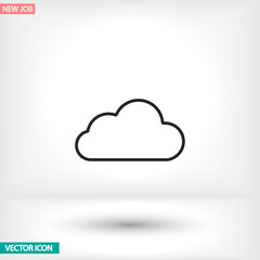 Cloud vector icon , lorem ipsum Flat design