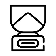 kitchen scales line icon vector symbol illustration