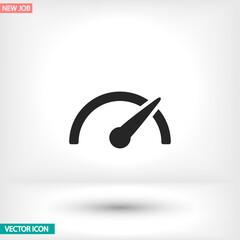 Speedometer vector icon , lorem ipsum Flat design