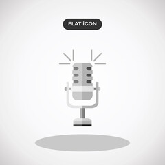 retro microphone icon - sound music illustration