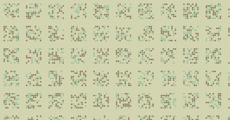 Abstract Color Halftone Dots generative art background illustration