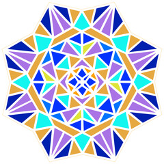 Colorful mosaic. Kaleidoscope pattern. Vector illustration.