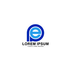 Obraz premium EP logo initial letter design template vector 