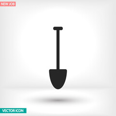 Shovel vector icon , lorem ipsum Flat design