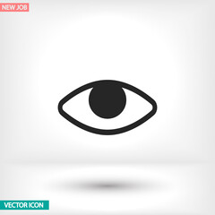 Eye vector icon , lorem ipsum Flat design