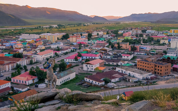 The view of Uliastai city, Zavkhan province, Mongolia. 