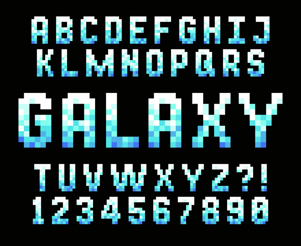 Pixel Blue Font