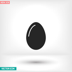 egg icon vector, solid illustration , lorem ipsum Flat design