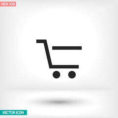 icon- cart shopping , lorem ipsum Flat design