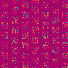 Abstract Color Halftone Dots generative art background illustration