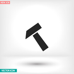 Hammer vector icon , lorem ipsum Flat design