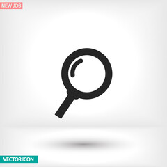 Magnifier with a man vector icon , lorem ipsum Flat design
