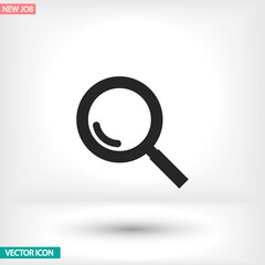 Magnifier with a man vector icon , lorem ipsum Flat design