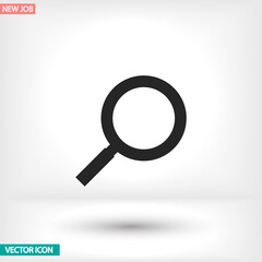 Magnifier with a man vector icon , lorem ipsum Flat design