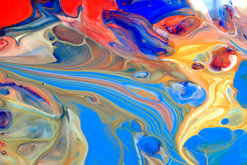 Acrylic paint pouring background, Luxury colors.
