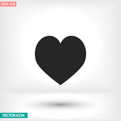 Heart vector icon , lorem ipsum Flat design