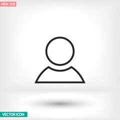 Human vector icon , lorem ipsum Flat design