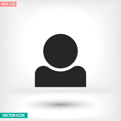 Human vector icon , lorem ipsum Flat design
