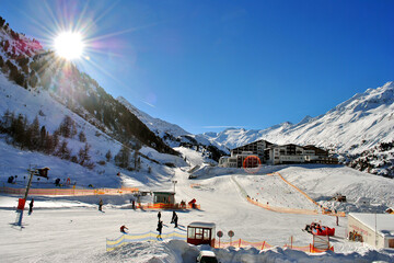 Fototapeta premium Obergurgl Hochgurgl Otztal Ski resort in the Western Tyrol Austrian Alps Austria