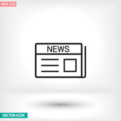 Fototapeta premium Newspaper vector icon , lorem ipsum Flat design
