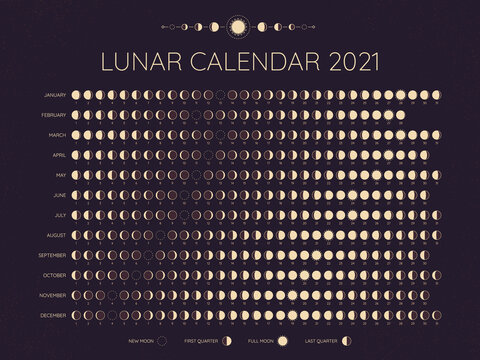 2 572 Best Moon Phases Calendar Images Stock Photos Vectors Adobe Stock