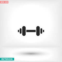 Dumbbel vector icon , lorem ipsum Flat design