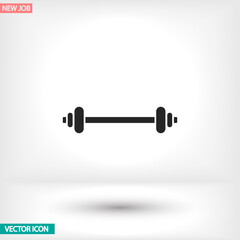 Dumbbel vector icon , lorem ipsum Flat design