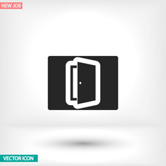 Door vector icon , lorem ipsum Flat design
