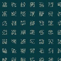 Abstract Color Halftone Dots generative art background illustration