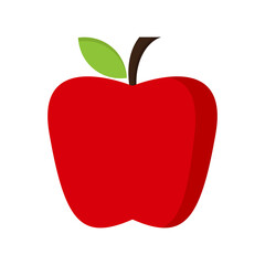 Red apple icon isolated on white background 