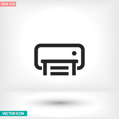 Printer vector icon , lorem ipsum Flat design