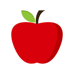 Red apple icon isolated on white background