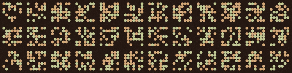 Abstract Color Halftone Dots generative art background illustration