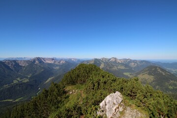 Fototapeta na wymiar Panorama Ansicht Alpen in Deutschland 