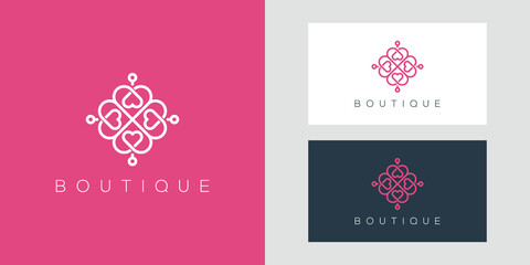 elegant ornament design logo that inspires