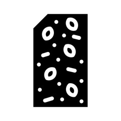 vegan chocolate glyph icon vector symbol illustration