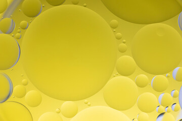 Yellow  psychedelic oil and water abstract