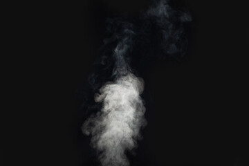 Figured smoke on a dark background. Abstract background, design element, for overlay on pictures