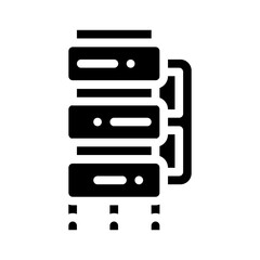 brazier equipment glyph icon vector symbol illustration
