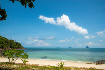 beach and cloud with blue sky.