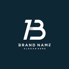 Letter logo with initial B for company or personal part 4