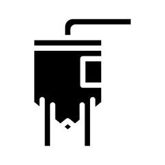 elevator industry production building glyph icon vector illustration