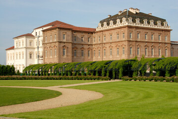 Fototapeta na wymiar The palace of Venaria Reale is one of the Savoy Residences of Piedmont recognized by UNESCO. The palace of Venarìa was designed by the architect Amedeo di Castellamonte.