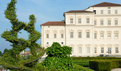 Fototapeta na wymiar The palace of Venaria Reale is one of the Savoy Residences of Piedmont recognized by UNESCO. The palace of Venarìa was designed by the architect Amedeo di Castellamonte.