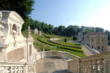 Obraz premium Villa della Regina is a seventeenth-century Turin villa located on the hill, in the Borgo Po district. It is one of the Savoy Residences in Piedmont registered Unesco.